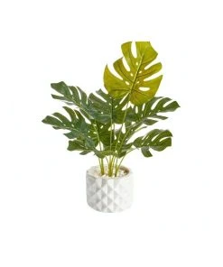Cooper & Co Artificial Monstera Plant In Ceramic Pot 42cm