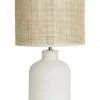 Australian House & Garden Nightcliff Ceramic Base Lamp With Weave Shade 46.5x26x26cm in White/Natural