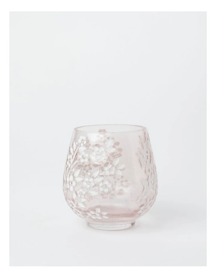 Heritage Anson Small Candle Holder 9.5cm in Pink 1 Heritage Anson Small Candle Holder 9.5cm in Pink