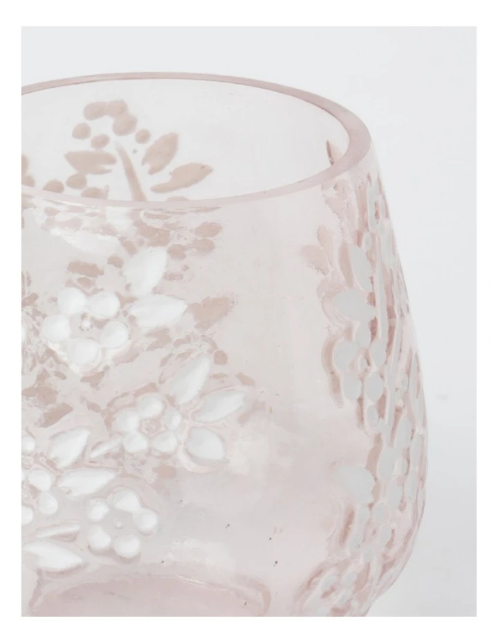 Heritage Anson Small Candle Holder 9.5cm in Pink 2 Heritage Anson Small Candle Holder 9.5cm in Pink - Image 2