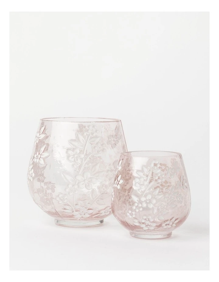 Heritage Anson Small Candle Holder 9.5cm in Pink 3 Heritage Anson Small Candle Holder 9.5cm in Pink - Image 3