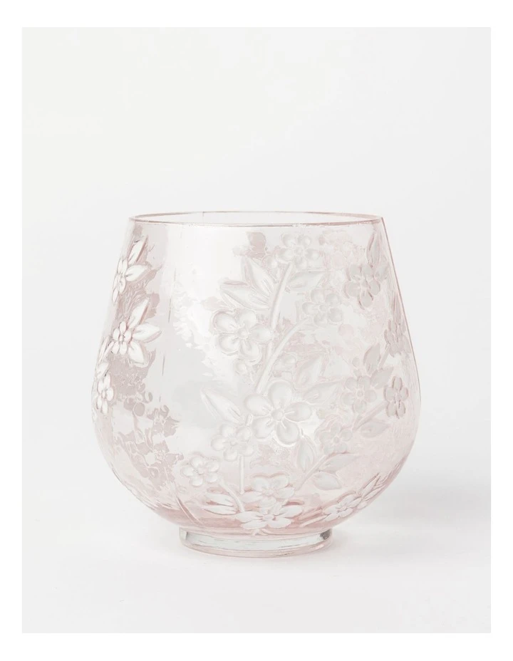 Heritage Anson Medium Candle Holder 12cm in Pink 1 Heritage Anson Medium Candle Holder 12cm in Pink