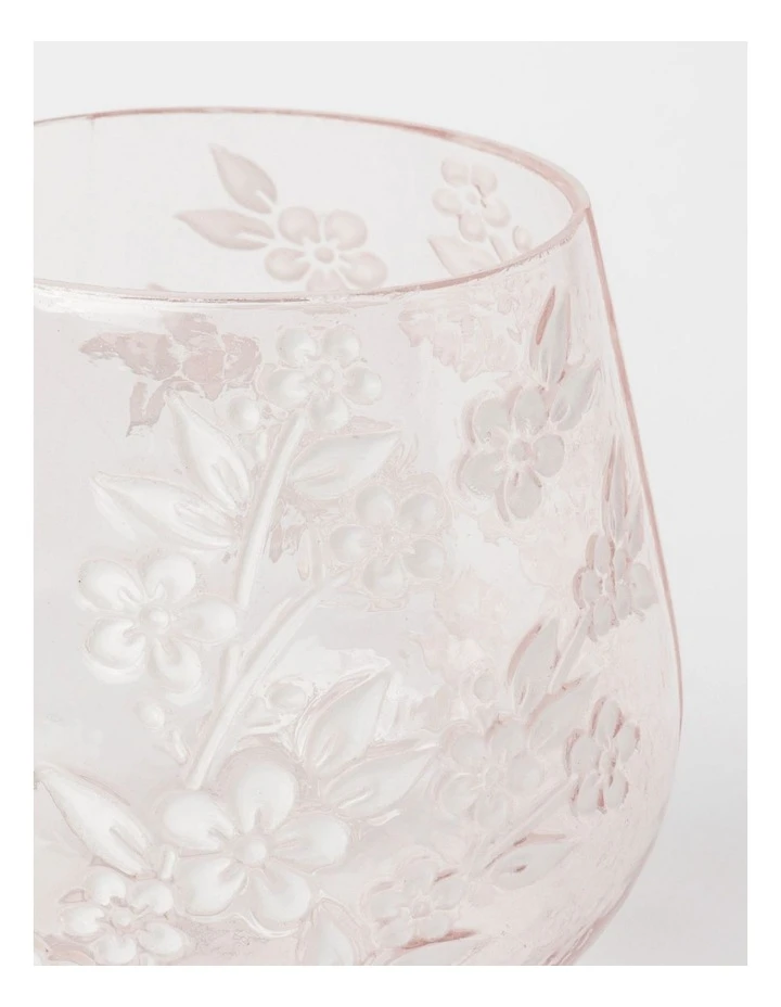 Heritage Anson Medium Candle Holder 12cm in Pink 2 Heritage Anson Medium Candle Holder 12cm in Pink - Image 2
