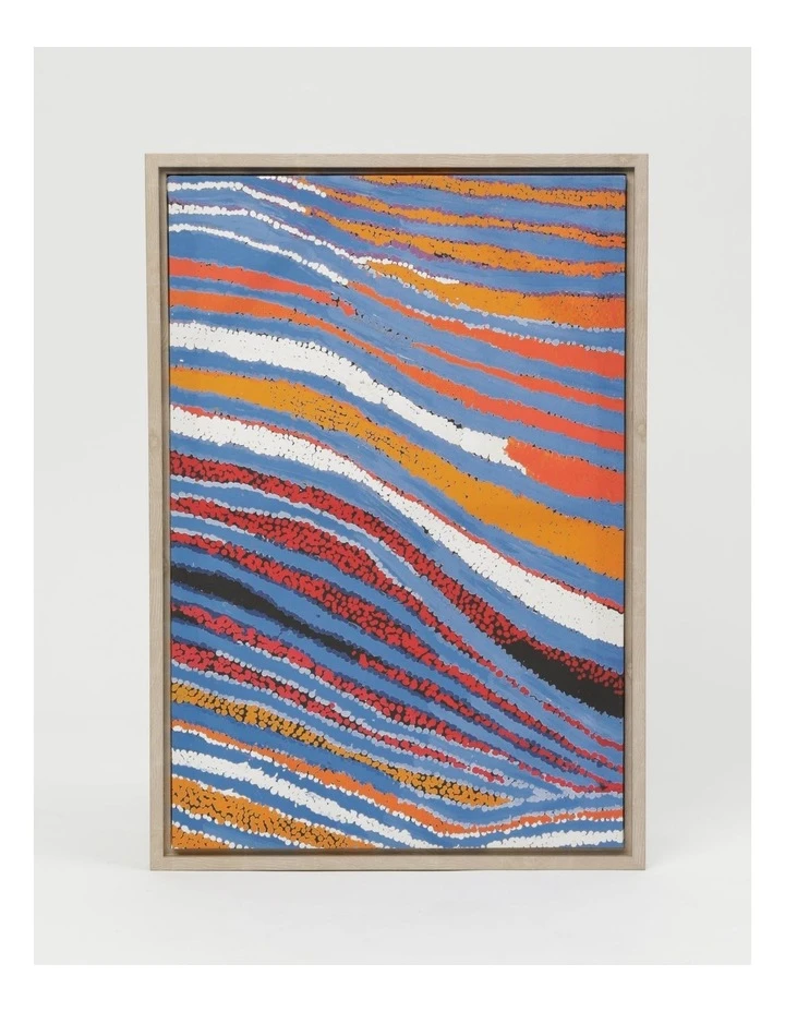 Warlukurlangu Artists x Vue Framed Wall Art 65x45cm Pirlarla Jukurrpa (Dogwood Tree Bean Dreaming) by Liddy Napanangka Walker 1 Warlukurlangu Artists x Vue Framed Wall Art 65x45cm Pirlarla Jukurrpa (Dogwood Tree Bean Dreaming) by Liddy Napanangka Walker