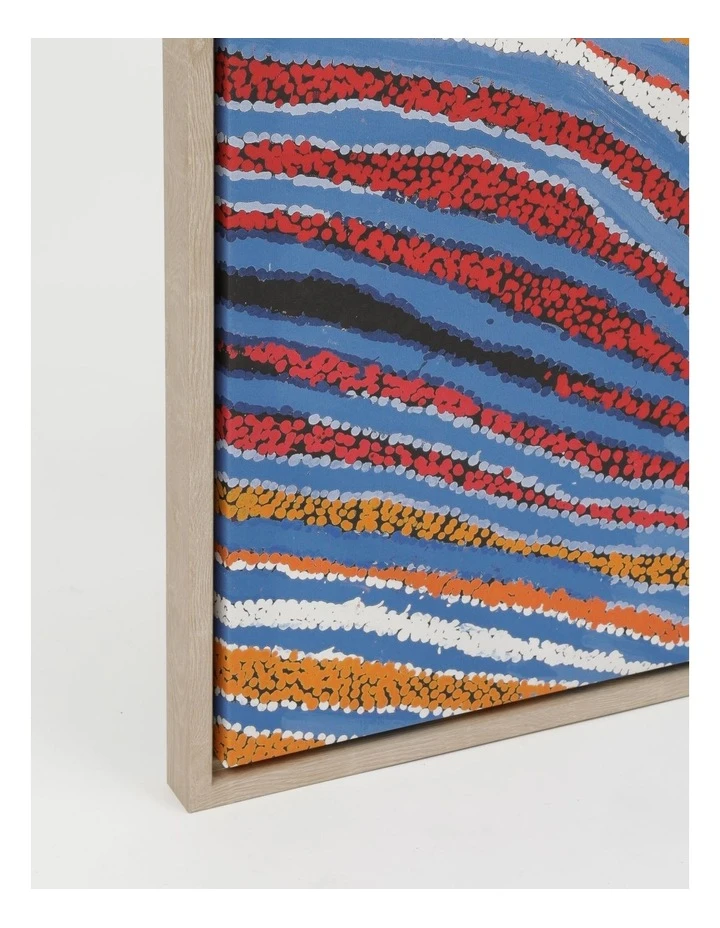 Warlukurlangu Artists x Vue Framed Wall Art 65x45cm Pirlarla Jukurrpa (Dogwood Tree Bean Dreaming) by Liddy Napanangka Walker 3 Warlukurlangu Artists x Vue Framed Wall Art 65x45cm Pirlarla Jukurrpa (Dogwood Tree Bean Dreaming) by Liddy Napanangka Walker - Image 3