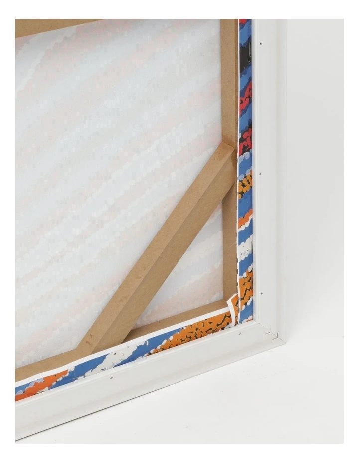 Warlukurlangu Artists x Vue Framed Wall Art 65x45cm Pirlarla Jukurrpa (Dogwood Tree Bean Dreaming) by Liddy Napanangka Walker 4 Warlukurlangu Artists x Vue Framed Wall Art 65x45cm Pirlarla Jukurrpa (Dogwood Tree Bean Dreaming) by Liddy Napanangka Walker - Image 4