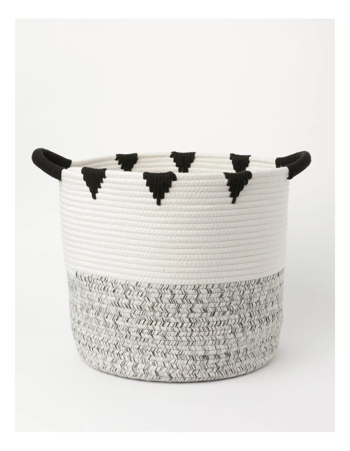 Milkshake Shape Space Set of 2 Baskets in Black/White 2 Milkshake Shape Space Set of 2 Baskets in Black/White - Image 2