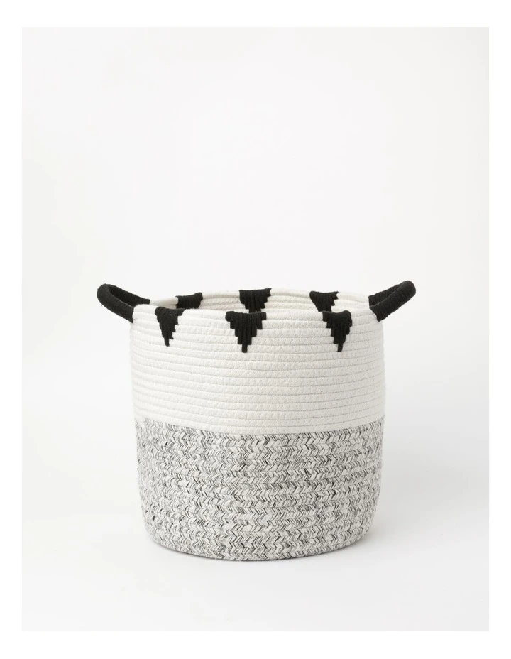 Milkshake Shape Space Set of 2 Baskets in Black/White 3 Milkshake Shape Space Set of 2 Baskets in Black/White - Image 3