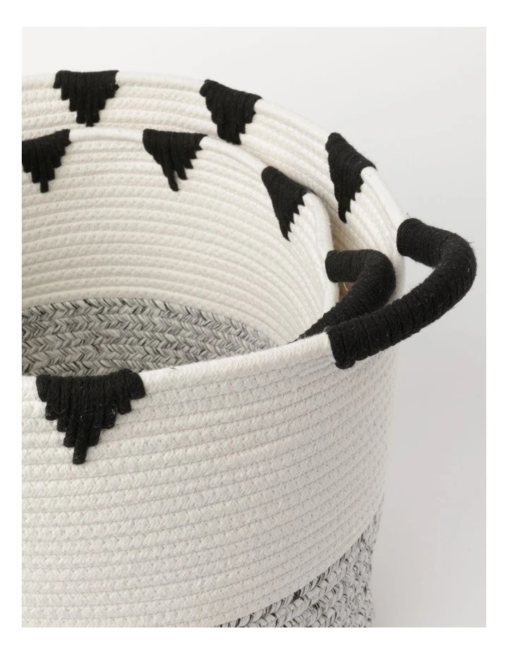 Milkshake Shape Space Set of 2 Baskets in Black/White 5 Milkshake Shape Space Set of 2 Baskets in Black/White - Image 5