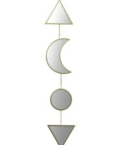 Milkshake Moon Mirror Hanging Plaque in Gold/Clear