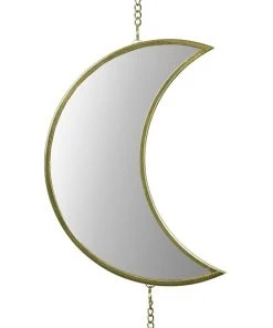 Milkshake Moon Mirror Hanging Plaque in Gold/Clear -The Shine Nook Sales Store 865789750 4 720x928