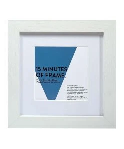 Vue White Photo Frame 15x15/10x10cm