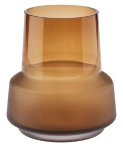 Linen House Draper Vase 18cm In Amber