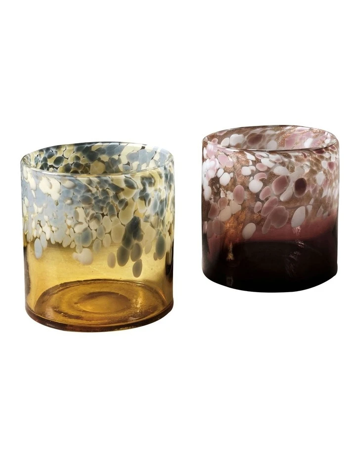 Linen House Joan Vase 15cm In Amber 2 Linen House Joan Vase 15cm In Amber - Image 2