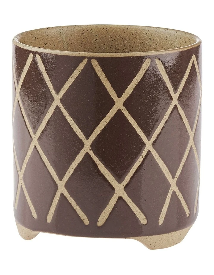 Linen House Estrada Planter Pot 12cm In Coffee 1 Linen House Estrada Planter Pot 12cm In Coffee