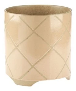 Linen House Estrada Planter Pot 24cm In Caramel