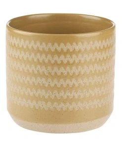 Linen House Dawn Planter Pot 20cm In Mustard
