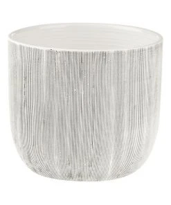 Linen House TaupIn Planter Pot 19cm In White