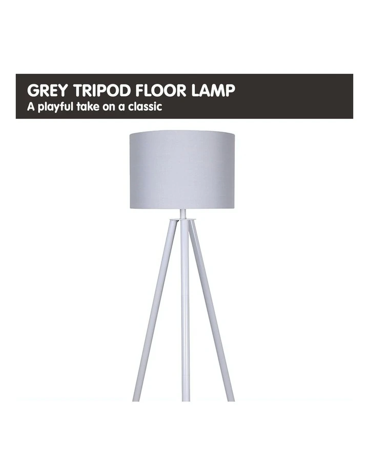 Sarantino Nordic Minimalist Accent Light Tripod Floor Lamp Grey 3 Sarantino Nordic Minimalist Accent Light Tripod Floor Lamp Grey - Image 3