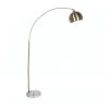 Sarantino Adjustable Height Arc Floor Lamp Antique Brass