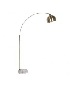 Sarantino Adjustable Height Arc Floor Lamp Antique Brass