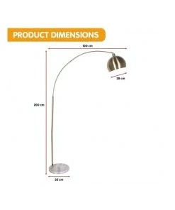 Sarantino Adjustable Height Arc Floor Lamp Antique Brass -The Shine Nook Sales Store 869502340 3 720x928