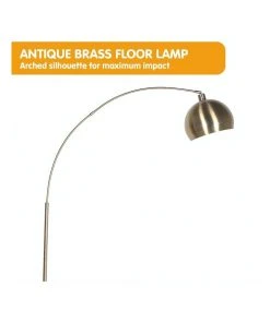 Sarantino Adjustable Height Arc Floor Lamp Antique Brass -The Shine Nook Sales Store 869502340 4 720x928