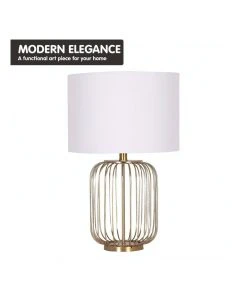 Sarantino Table Lamp Rose Gold Finish with White Linen Shade 9 Sarantino Table Lamp Rose Gold Finish with White Linen Shade -The Shine Nook Sales Store 869502430 3 720x928