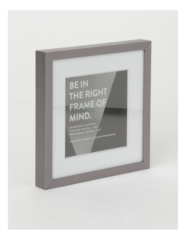 Vue Platinum Metal Frame 15x15cm/10x10cm in Silver 2 Vue Platinum Metal Frame 15x15cm/10x10cm in Silver - Image 2