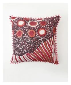 Warlukurlangu Artists x Vue Cushion Mina Mina Jukurrpa (Mina Mina Dreaming) by Helen Nungarrayi Reed