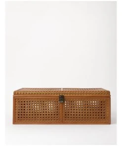 Heritage Argenteau Large Synthetic Rattan Trunk 47x30x16cm: Natural