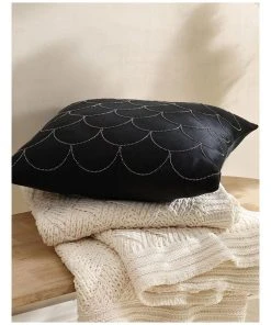 Private Collection Kinsey Square Cushion in Black -The Shine Nook Sales Store 877174300 3 720x928
