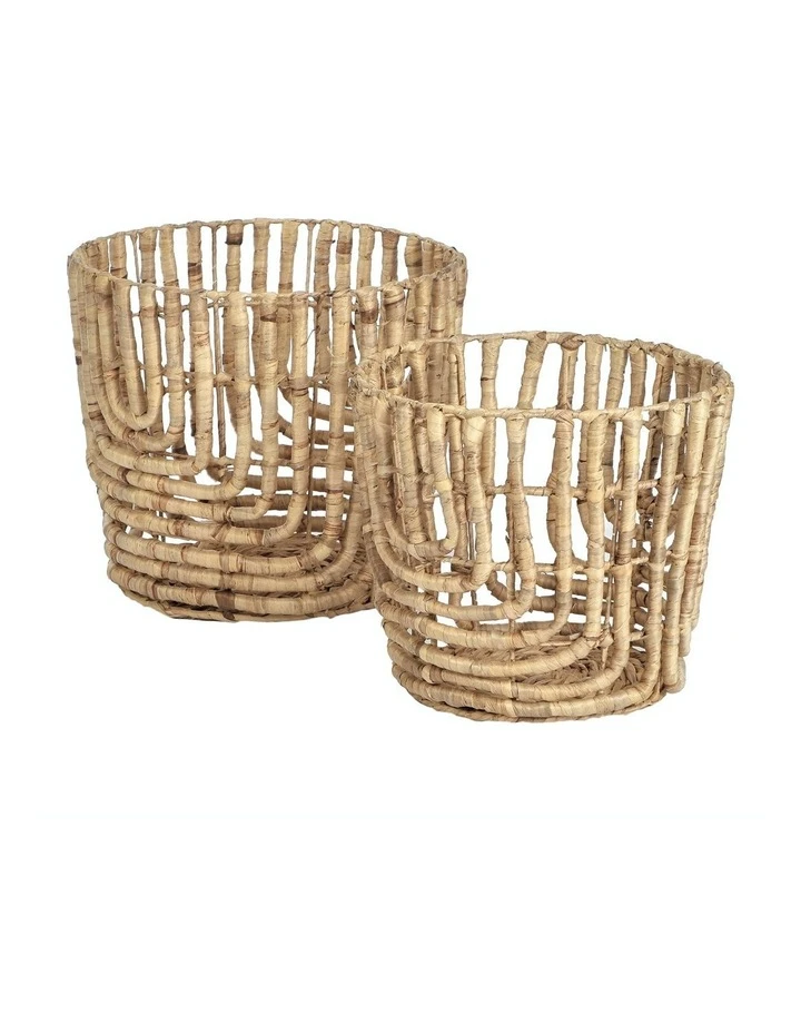 Cooper & Co Pot Of Gold Basket Set Of 2 Natural 1 Cooper & Co Pot Of Gold Basket Set Of 2 Natural