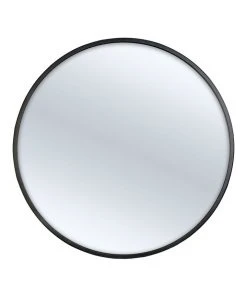 Cooper & Co Oberon Round Iron Indoor Outdoor Mirror Black