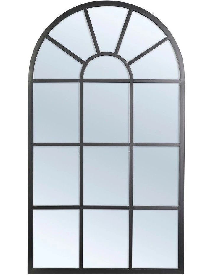Cooper & Co Abbey Arch Iron Indoor Outdoor Mirror Black 1 Cooper & Co Abbey Arch Iron Indoor Outdoor Mirror Black