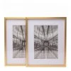 Cooper & Co 8X10" Matt to 5X7" Premium Metallicus Metal Photo Frames Set Of 2 Gold