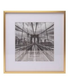 Cooper & Co 12x12" Matt To 8x8" Premium Metallicus Metal Photo Frames Gold