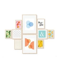 Cooper & Co Instant Gallery Wall 10 Piece Frame Set Oak