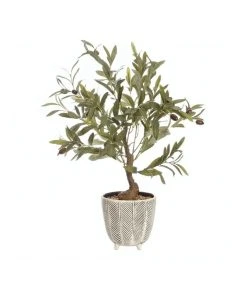 Cooper & Co Artificial Olive Tree Ceramic Pot