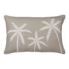 Madras Link Kerala Linen Embroidered Palm Cushion 40x60cm
