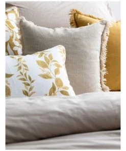 Madras Link Amari Linen Cushion Amber/Off White -The Shine Nook Sales Store 883786960 2 720x928
