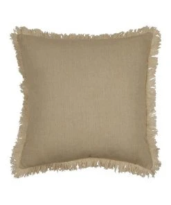 Madras Link Fringe Cushion 55cm Oatmeal