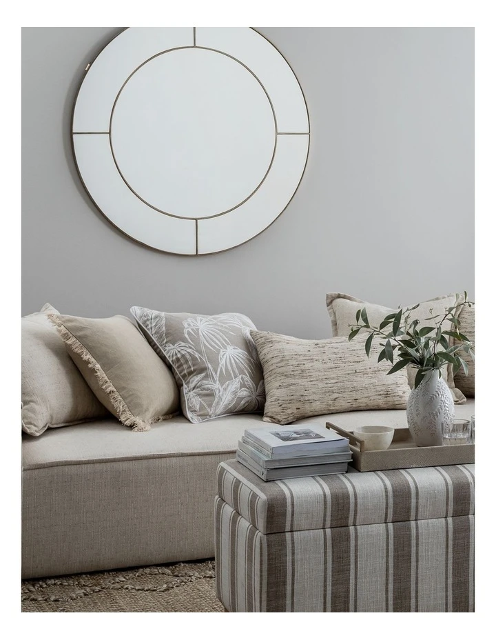 Madras Link Fringe Cushion 55cm Oatmeal 3 Madras Link Fringe Cushion 55cm Oatmeal - Image 3