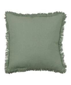 Madras Link Fringe Cushion 55cm Sage