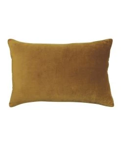Madras Link Velvet Cushion Mustard