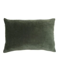 Madras Link Velvet Cushion Olive