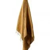 Aura Home Vintage Linen Fringe Throw in Bronze