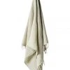 Aura Home Vintage Linen Fringe Throw in Fennel
