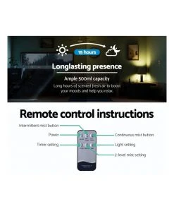 Devanti 4-In-1 Essential Oil Aroma Diffuser 500ml -The Shine Nook Sales Store 888182020 6 720x928