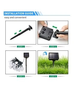 Milano Décor Solar Powered Outdoor Festoon Lights White 30 Lights 10003387 -The Shine Nook Sales Store 890424820 6 720x928